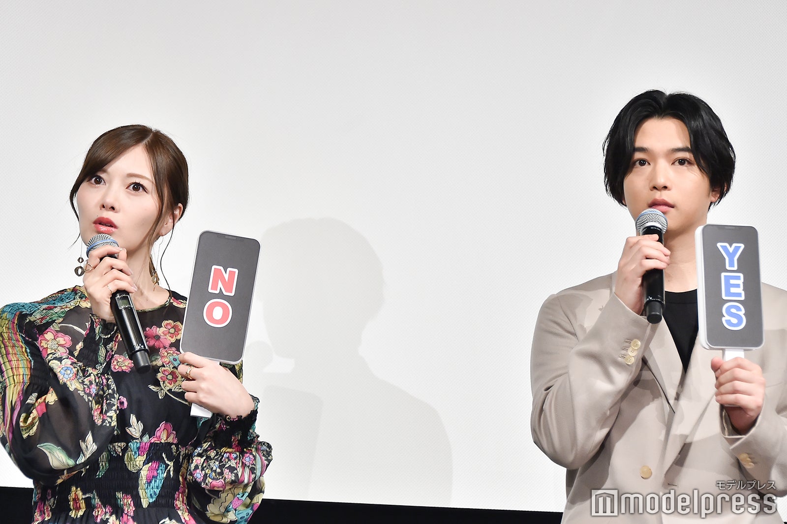 「私はSNSをやっている」の回答／白石麻衣、千葉雄大 （C）モデルプレス