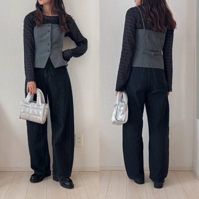 ビスチェコーデでマニッシュに