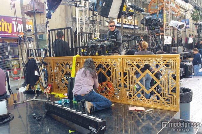 第87回アカデミー賞、レッドカーペット会場準備の様子(米・ドルビー・シアター/画像:モデルプレス)