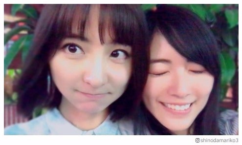 篠田麻里子＆SKE48松井珠理奈、“黒髪じゅりまり”密着2ショットにファン歓喜