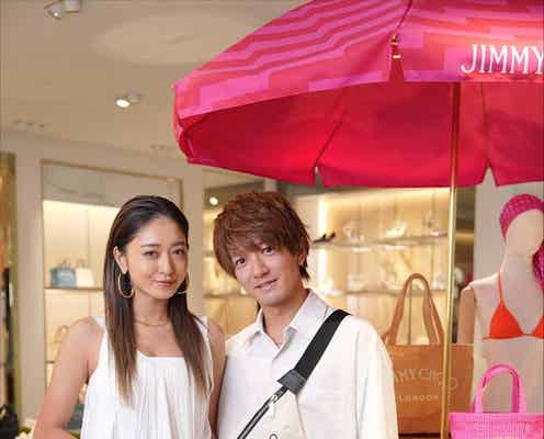 みちょぱ&大倉士門夫婦、ワントーンコーデで「JIMMY CHOO」イベント登場