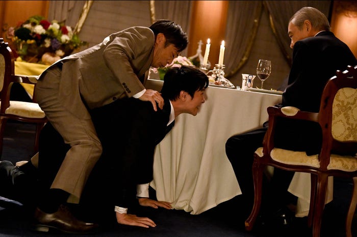 香川照之、堺雅人、柄本明/「半沢直樹」第9話より(C)TBS