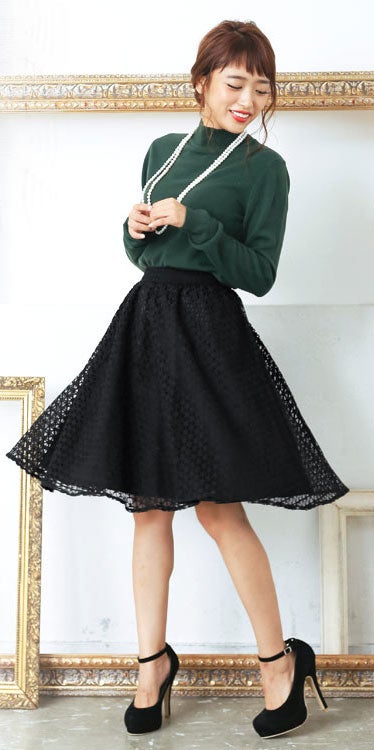 ラッセルレースフレアスカート「神戸レタス」2490円（税込）／画像提供：神戸レタス