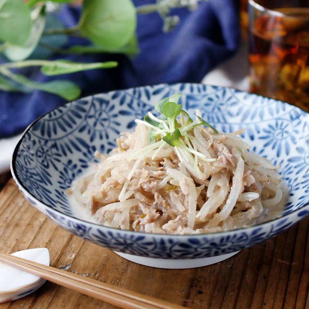 レンジでパパッと！もやしとツナのごまマヨポン酢和え