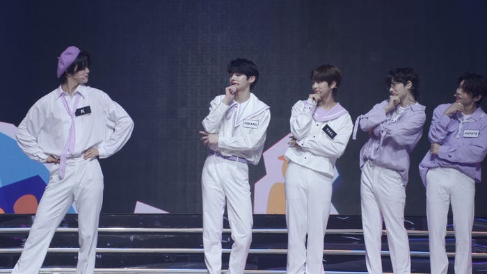 K、HIKARU、TAKI、YUMA、HAYATE/『&AUDITION - The Howling -』第5話(C)HYBE LABELS JAPAN