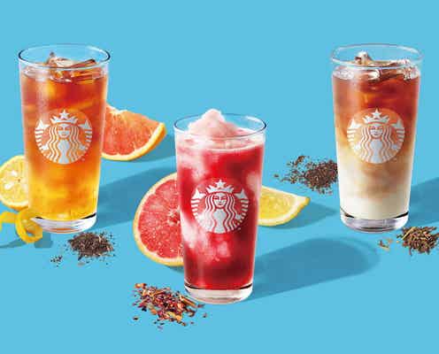 スタバ「ピンク フローズン レモネード&パッション ティー」「ゆず シトラス&ティー」「ほうじ茶&クラシックティー ラテ」登場