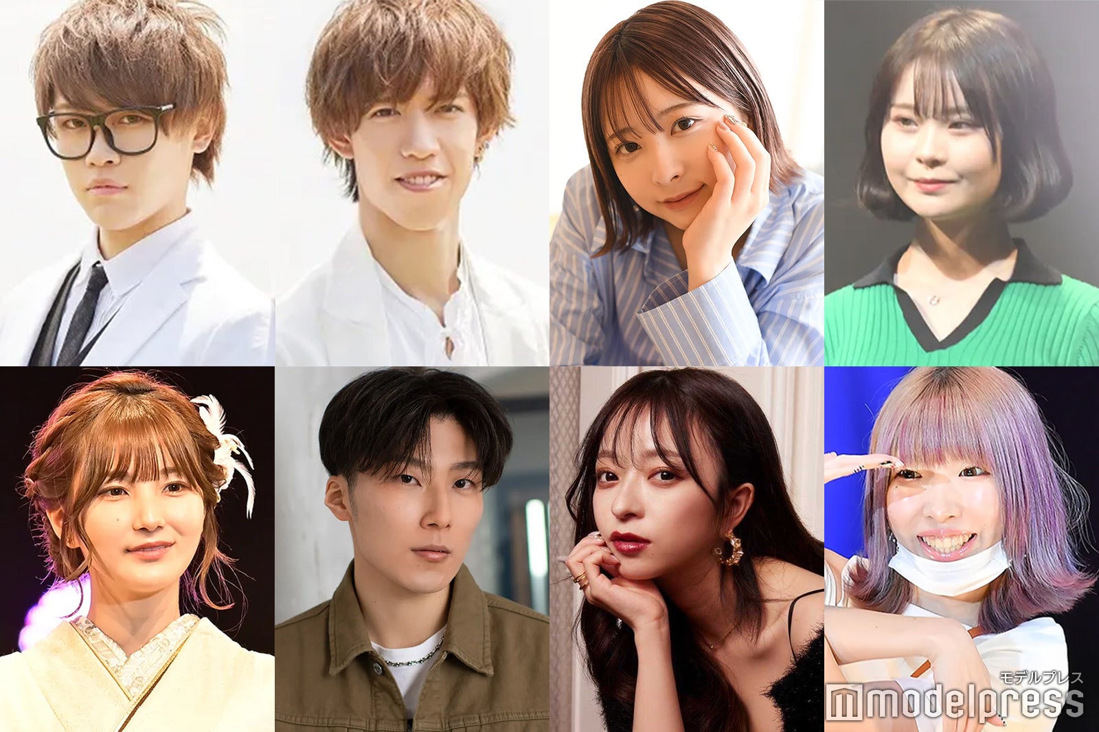 （上段左から時計回りに）☆イニ☆（じん）、テオ（提供写真）、加藤乃愛、さくら、まあたそ（C）モデルプレス、さおりん（提供写真）、あむぎり、かす（C）モデルプレス
