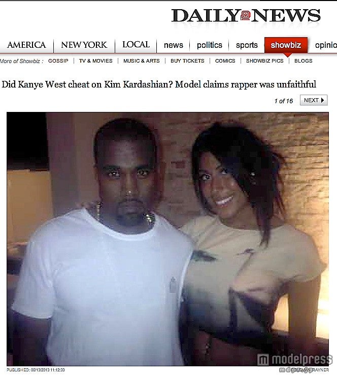 セクシーすぎる浮気相手vsセクシー番長キム　カニエ浮気をお相手モデルが顔出し暴露