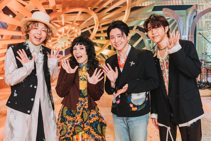 藤澤涼架、Superfly、大森元貴、若井滉斗(C)TBS/撮影:もろんのん