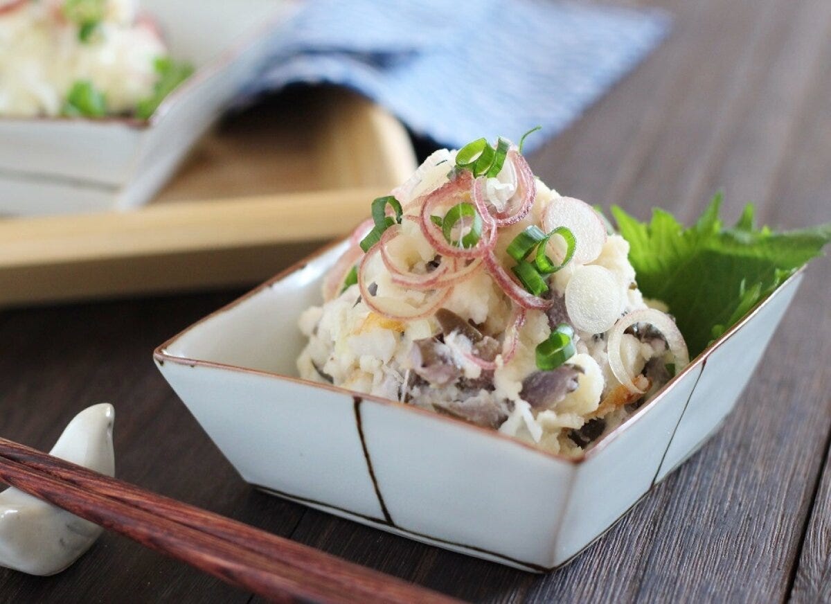 しば漬けとちくわのポテトサラダ しば漬けとちくわのポテトサラダ
