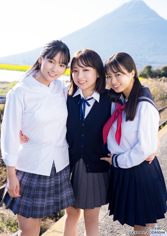 吉井しえる、一ノ瀬瑠菜、加藤綾乃(画像提供:講談社)