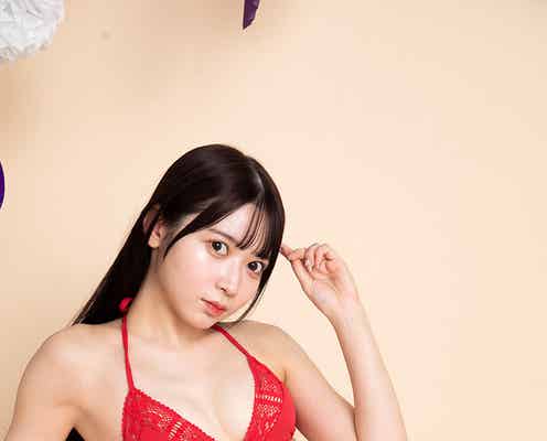 元SKE48大矢真那プロデュースit’s sunny松尾美侑、赤い水着姿にうっとり