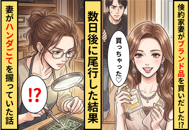 倹約家の妻が…ある日を境にブランド品を買いだした！？数日後に尾行した結果⇒妻がハンダごてを握っていた話