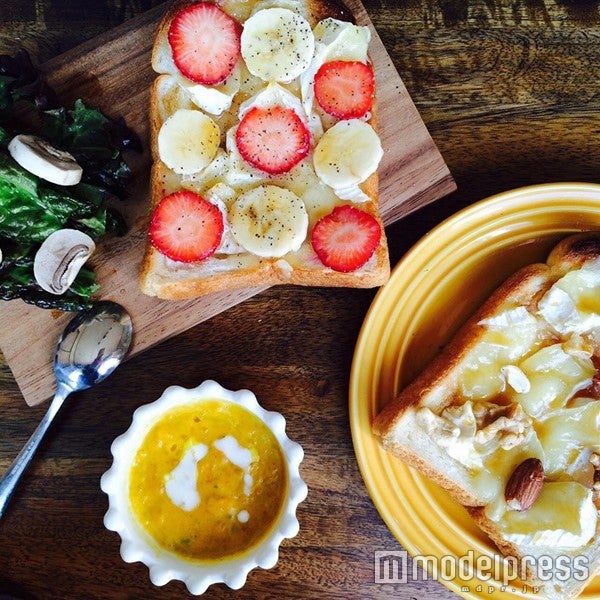 話題の「悪魔トースト」を作ってみました！／写真提供：柏原歩さん