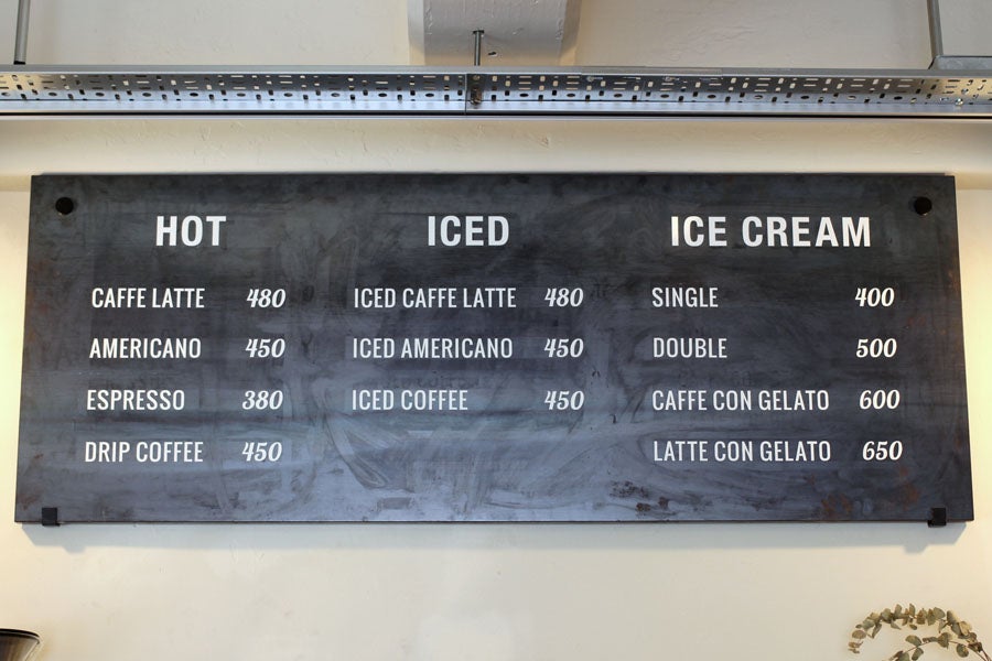 Bridge COFFEE & ICECREAMメニュー