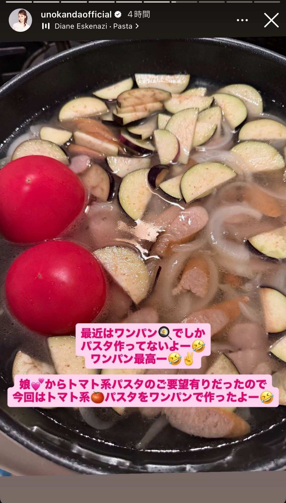 神田うのInstagramストーリーズより