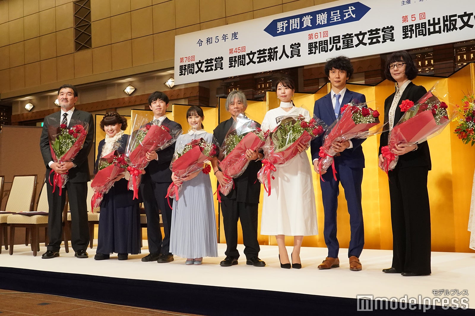 （左から）福澤克雄、黒柳徹子、藤井聡太、芦田愛菜、はやみねかおる、九段理江、朝比奈秋、川上弘美（C）モデルプレス