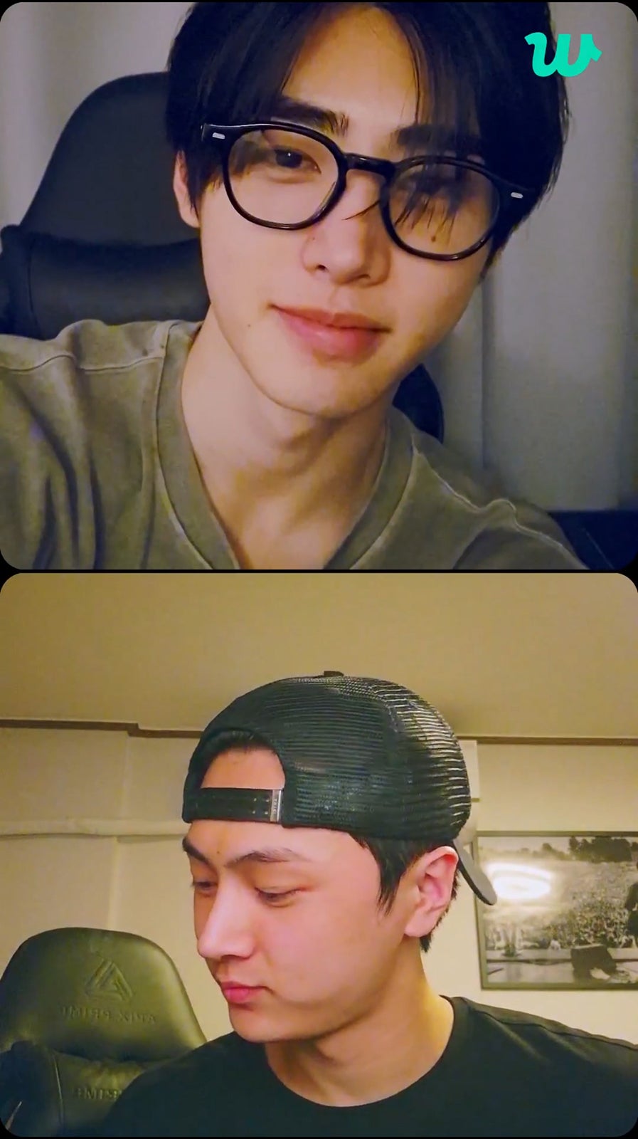 ENHYPEN「Weverse」生配信の様子（P）&（C） BELIFT LAB Inc.