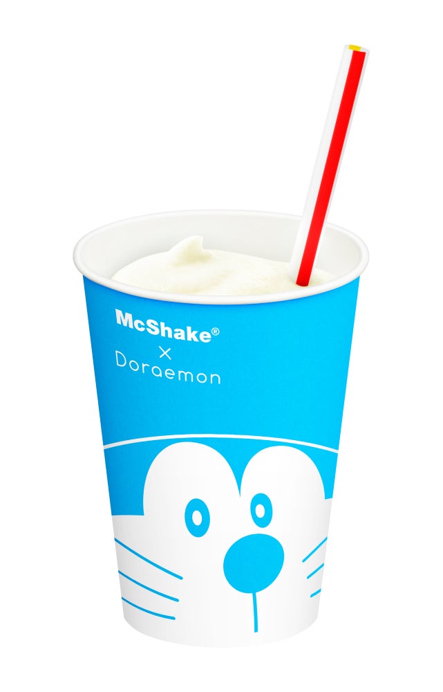 マックシェイク ヨーグル“ド”(ヨーグルト味)(C)藤子プロ・小学館・テレビ朝日・シンエイ・ADK