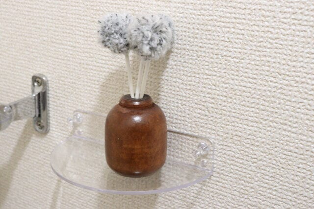 ウォールラック半円型クリア　使用例