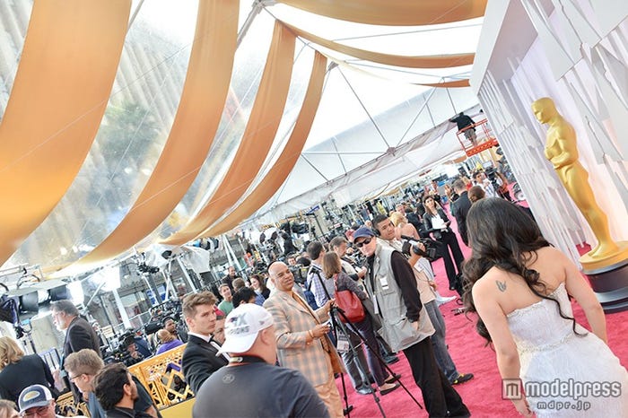 第87回アカデミー賞、レッドカーペット会場準備の様子(米・ドルビー・シアター/画像:モデルプレス)