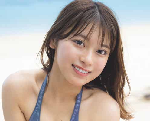 まるぴ、美谷間際立つ水着姿「週プレ」表紙登場