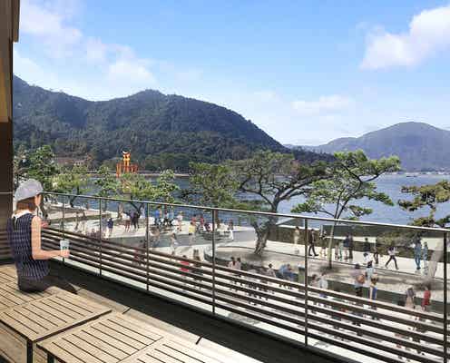 日本初の“船で行くスタバ”宮島にオープン 嚴島神社の絶景も一望
