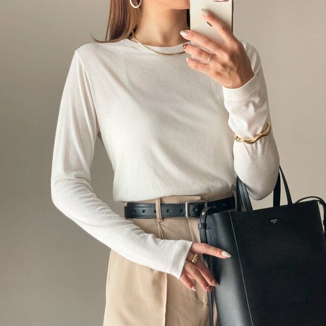 ユニクロ　シアージャージークルーネックT