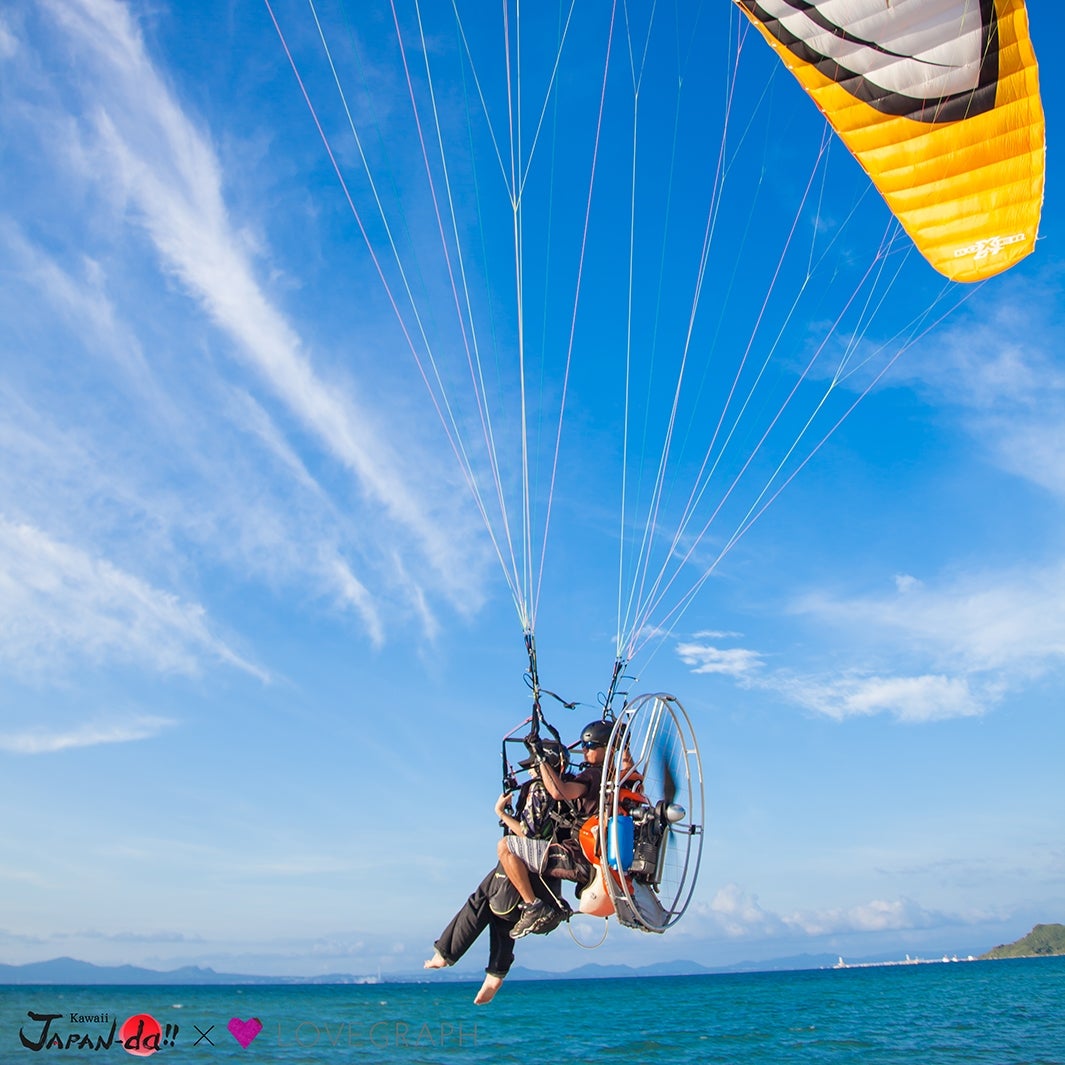 モーターパラグライダーを体験（写真提供：MBS）