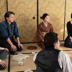 （左から）木村風太、濱田龍臣、遠藤さくら、本田望結 「らんまん」第129話（C）NHK
