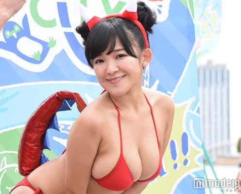 Iカップ・天木じゅん、豊満バストのビキニ姿で「興奮する」“ポロリ”熱望にツッコミ