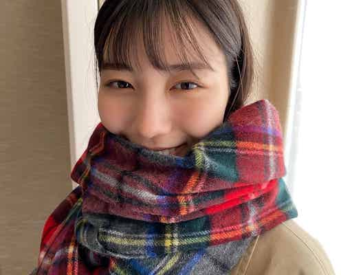日向坂46河田陽菜、マフラーにすっぽり胸キュン姿公開<1st写真集「思い出の順番」先行カット>