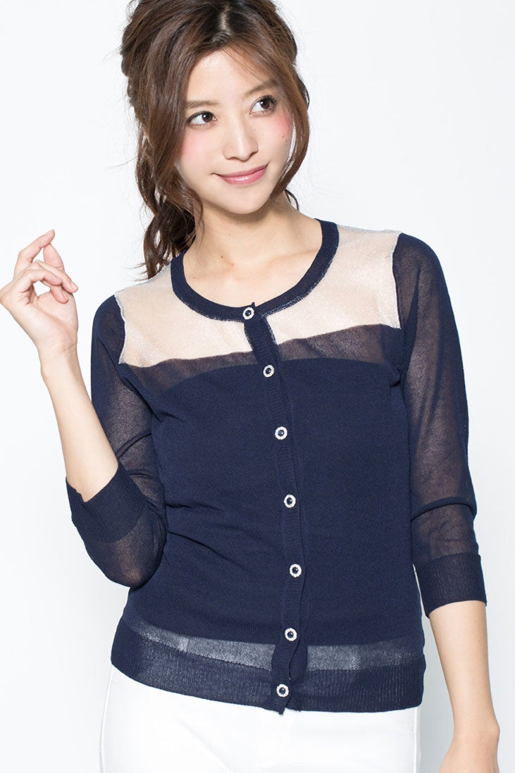 シースルービジューカーディガン「DEPARTMENT」3,980円（税込）