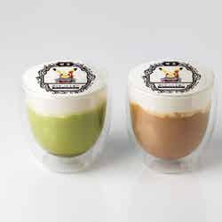 「ポケモン×工芸展 特製ピカチュウラテ(カフェラテ・抹茶ラテ)」(通期)990円/提供画像