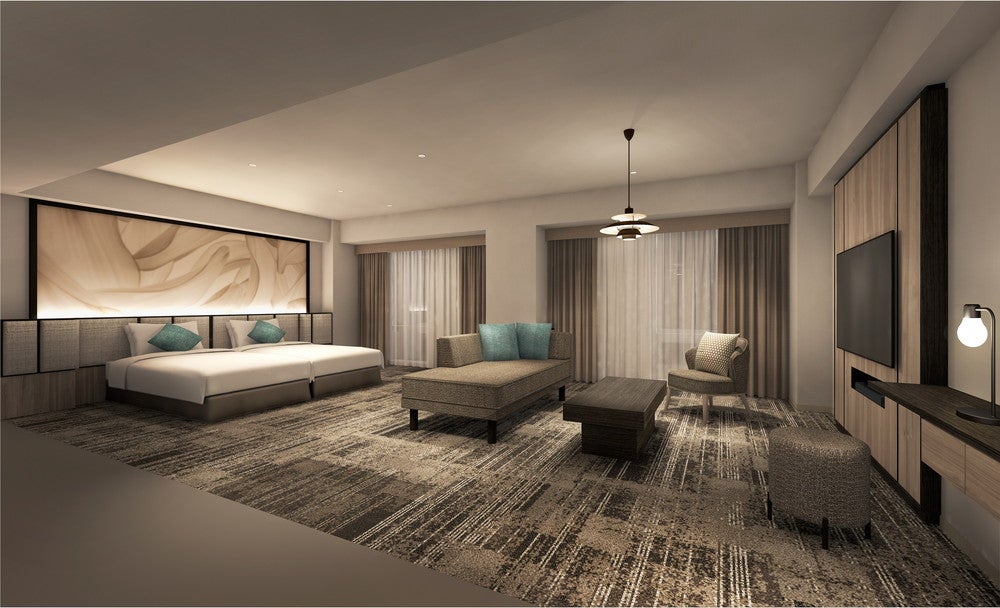 プレミアムツインルーム完成イメージ／画像提供：HMJ