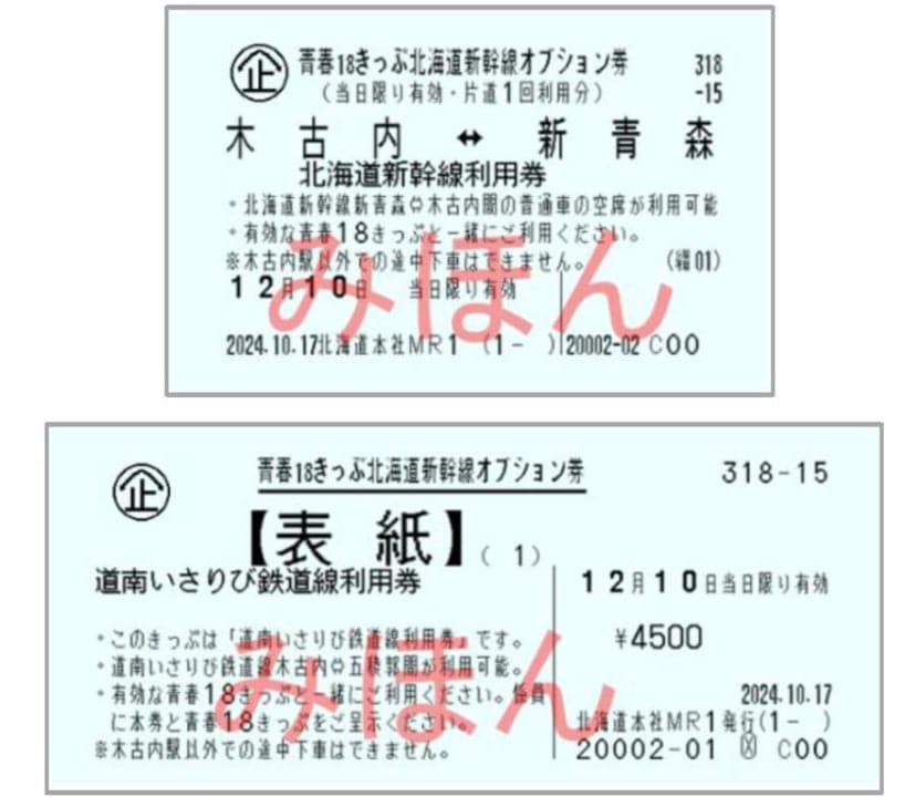 北海道新幹線オプション券