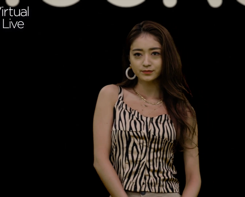 みちょぱ、素肌見せコーデで大人の色気<Tokyo Virtual Runway Live by GirlsAward>