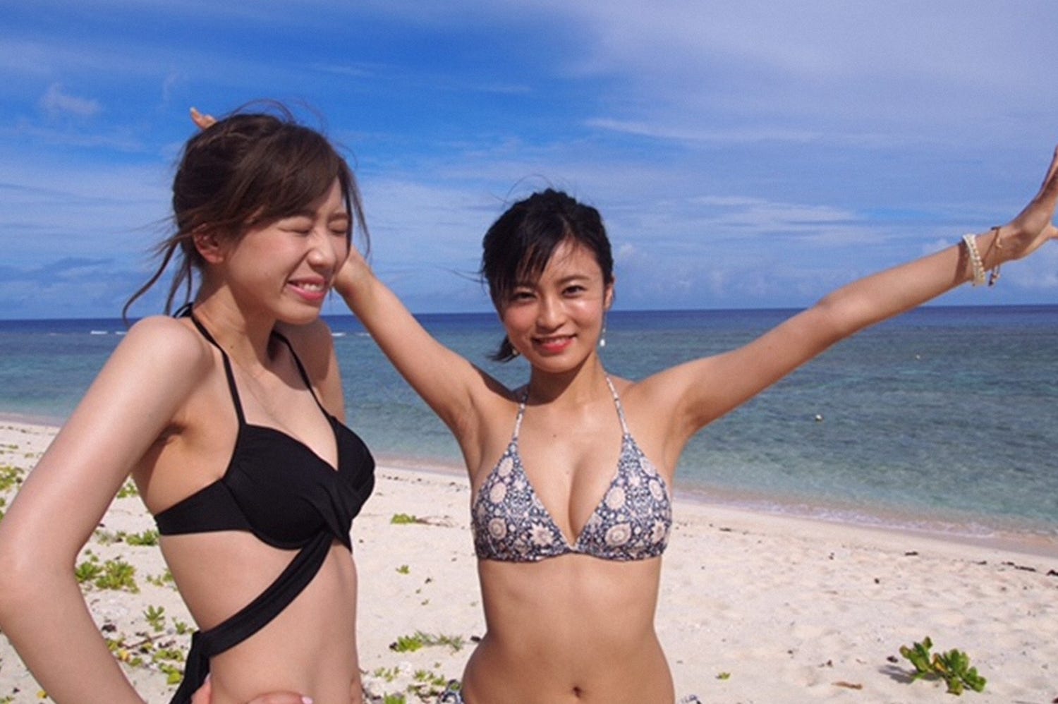 小島瑠璃子&AKB48大家志津香、大胆ビキニ姿&素肌が眩しい!グアム島2人旅へ