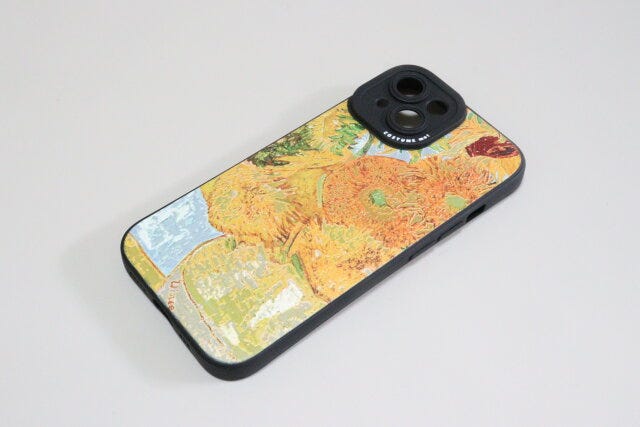 iP15／14用ケース　立体印刷　ひまわり　デザイン