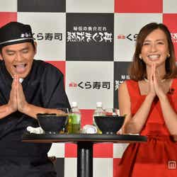 「秘伝の魚介だれ 熟成まぐろ丼発売記念イベント」に参加した優木まおみ