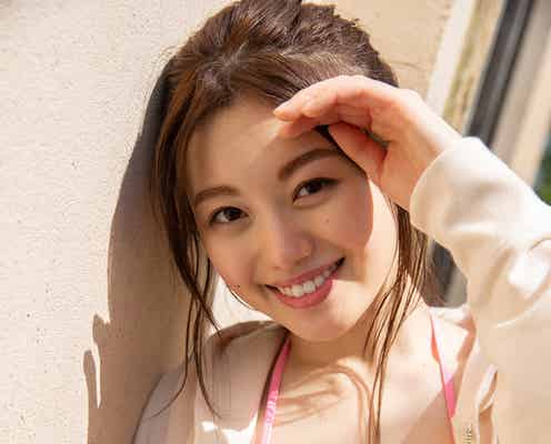 「女子高生ミスコン」準グラ・萩田帆風の圧倒的ボディ 水着で板割りに挑戦