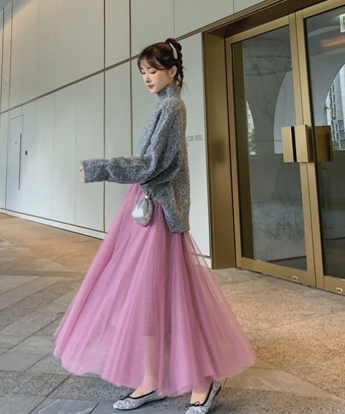 冬のピンクチュールスカートコーデ 大人女子におすすめの合わせ方は モデルプレス 冬のピンクチュールスカートコーデ 大人女子におすすめの合わせ方は モデルプレス