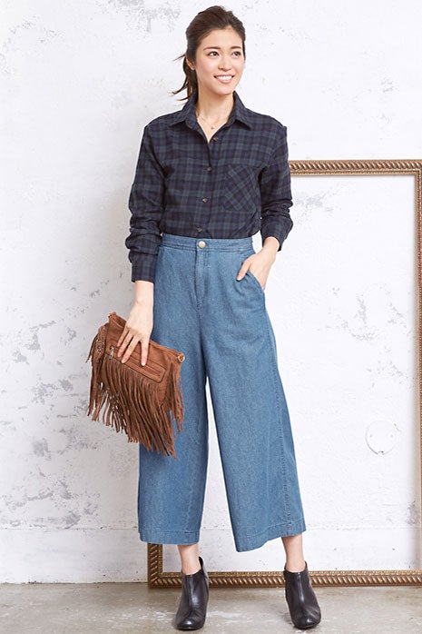 デニムガウチョパンツ「Pierrot」3,580円（税込）／画像提供：Pierrot