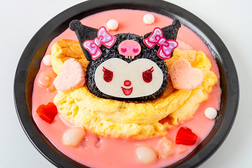 クロミ&マイメロディのコラボカフェに新メニュー、ハロウィン風アフタヌーンティーやピンクカレー