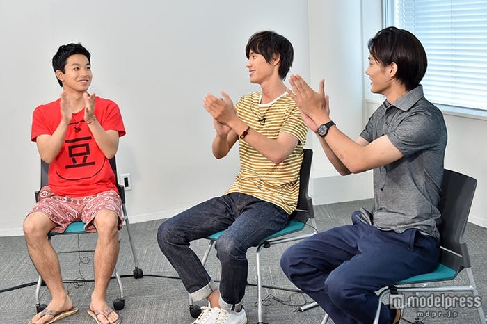 (左から)太賀、福士蒼汰、野村周平/座談会の様子