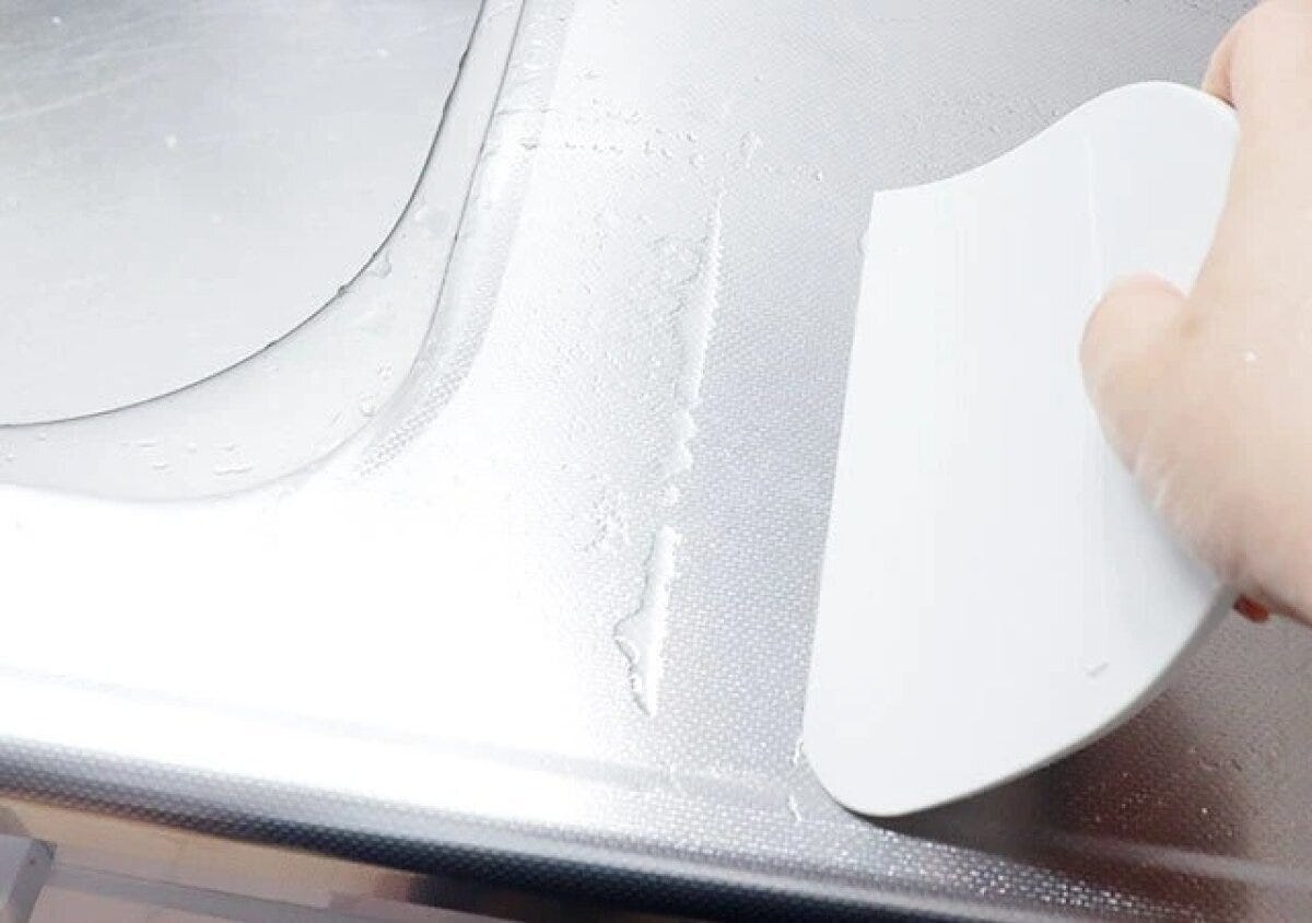 ダイソー　キッチンスクレーパー　使用例　水切り