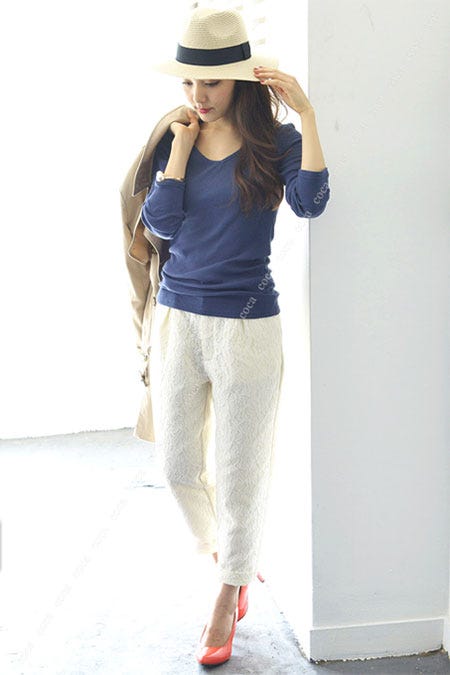 ラッセルレースクロップドパンツ「coca」3,990円(税込)