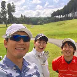 休みの日には、酒主アナや大村アナなどアナウンス室のメンバーや、友達とゴルフに行くことも。（提供写真）