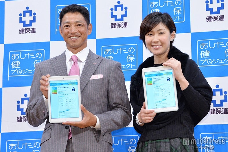 （左から）野球解説者・田口壮氏、古閑美保