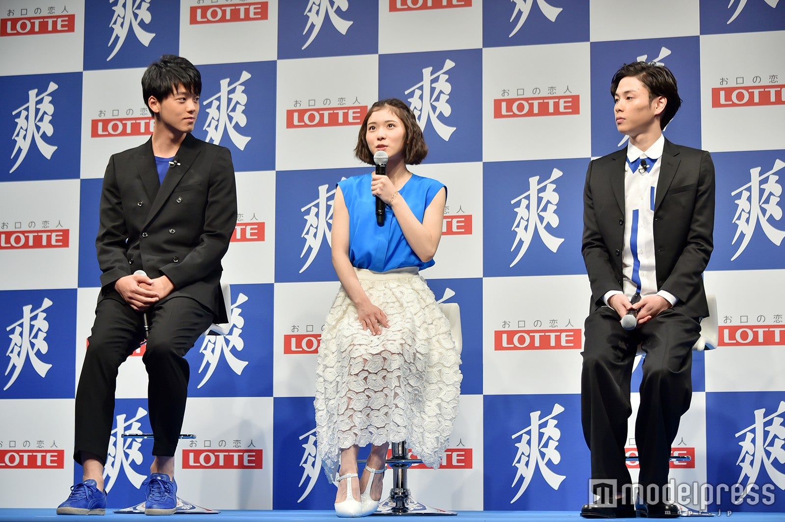 竹内涼真、松岡茉優、柾木玲弥（C）モデルプレス